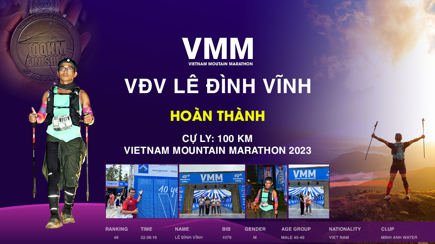 CEO Lê Đình Vĩnh hoàn thành giải chạy VMM100 - 2023