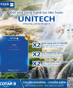 Geyser Ecotar 9 Slim T tích hợp công nghệ Unitech