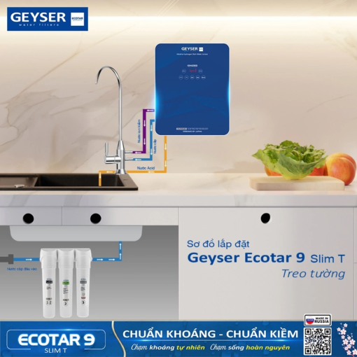 Sơ đồ lắp đặt Geyser Ecotar 9 Slim T