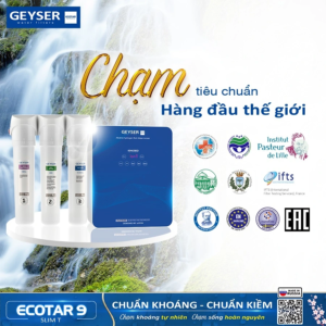 Geyser Ecotar 9 Slim T đạt được các tiêu chuẩn chất lượng quốc tế