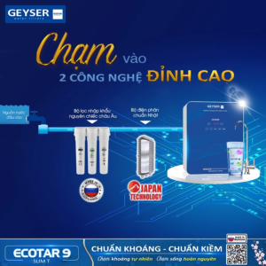 Máy lọc nước ion kiềm Geyser Ecotar 9 Slim T