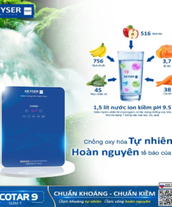 Máy lọc nước ion kiềm giàu hydro Geyser Ecotar 9 Slim T