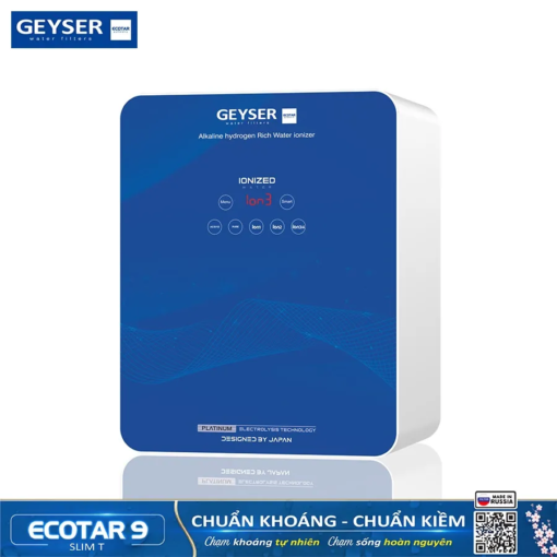 Máy lọc nước ion kiềm giàu hydro Geyser Ecotar 9 Slim T