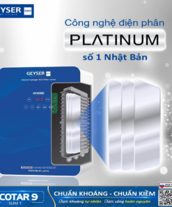 Geyser Ecotar 9 Slim T tích hợp công nghệ điện phân Platinum hàng đầu tại Nhật Bản