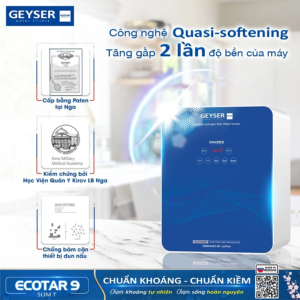 Geyser Ecotar 9 Slim T tích hợp công nghệ Quasi-Softening