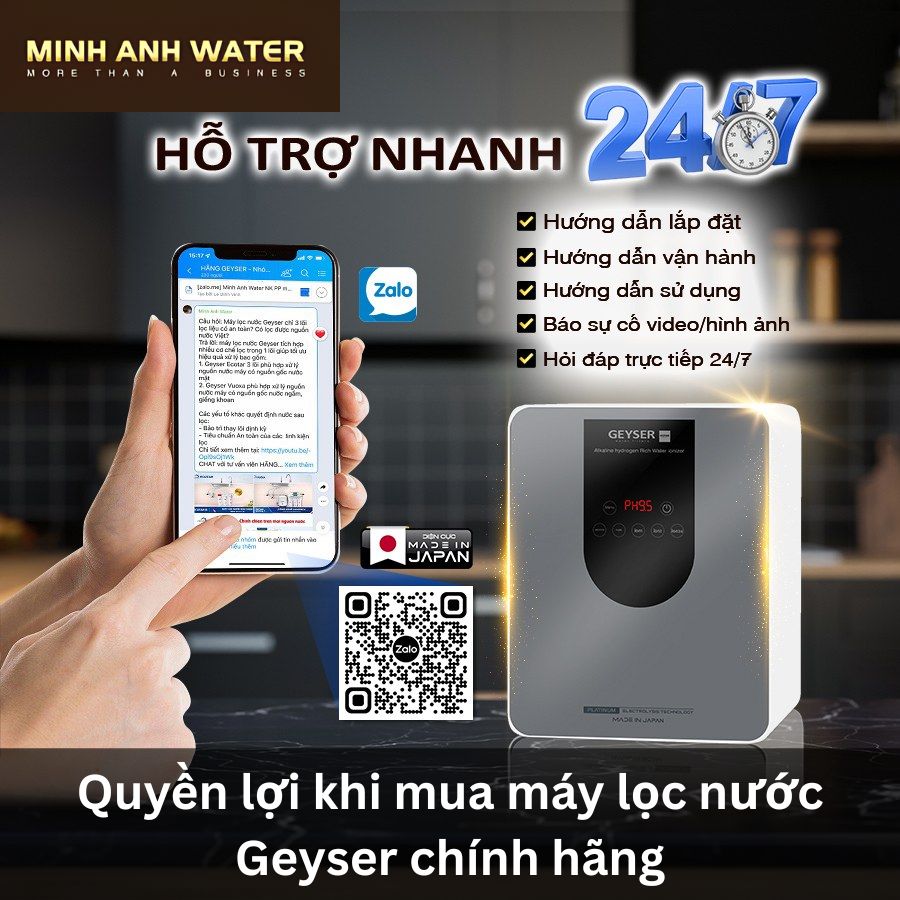 Quyền lợi khi mua máy lọc nước Geyser chính hãng