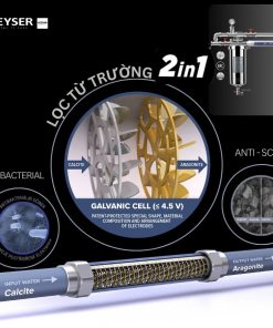 Lọc tổng mini Geyser Ecotar 1F1As sử dụng lọc từ trường 2 in 1 thế hệ mới
