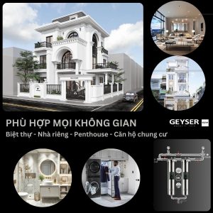 Lọc tổng đầu nguồn Geyser Ecotar 2F phù hợp và linh động lắp đặt mọi không gian