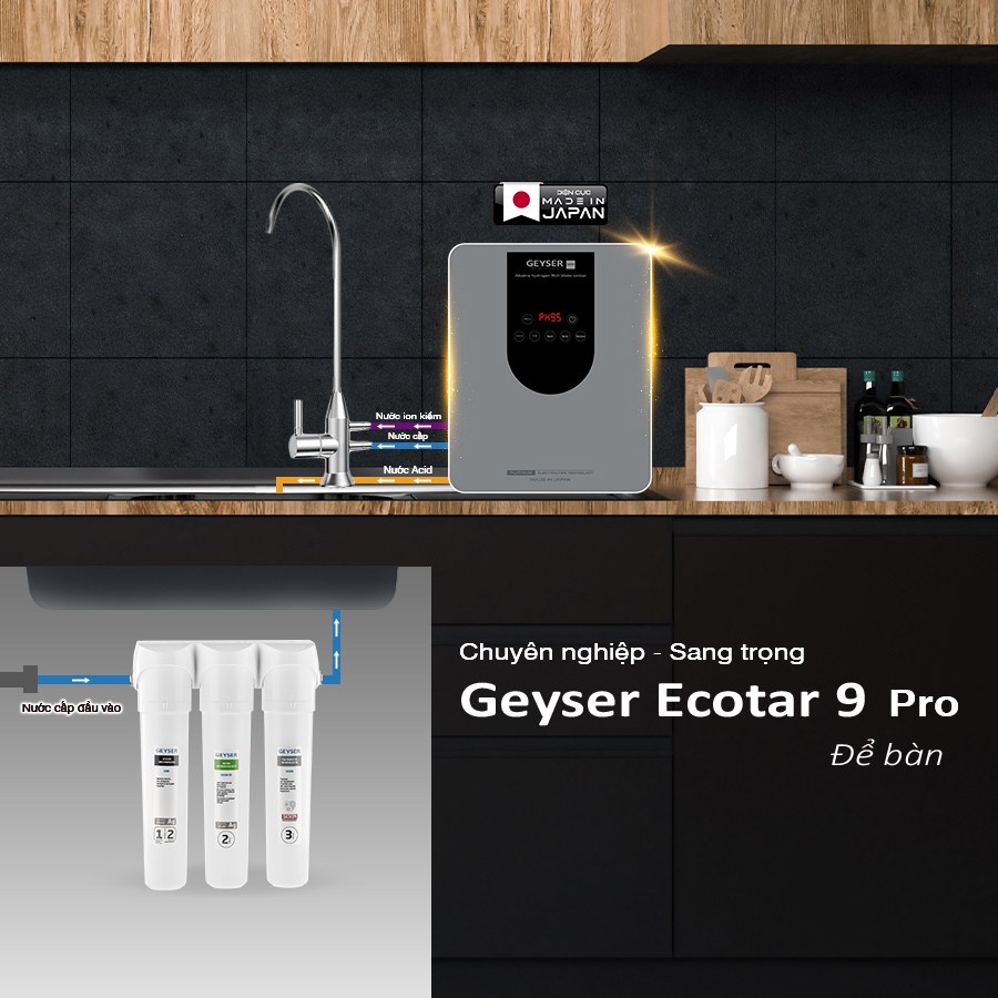 Lắp đặt để bàn thiết bị lọc nước Ecotar 9 Pro