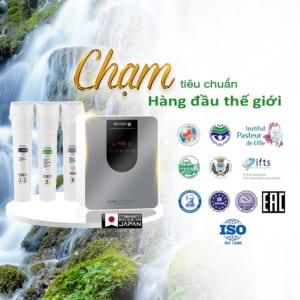 Máy lọc nước ion kiềm Geyser Ecotar 9 Pro chạm tiêu chuẩn hàng đầu thế giới