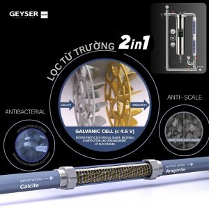 Lọc tổng đầu nguồn Geyser Ecotar 1F2A ứng dụng công nghệ lọc từ trường 2 in 1