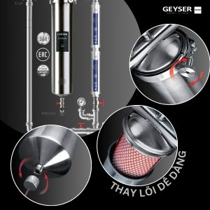 Với Geyser Ecotar 1F2A bạn dễ dàng tự thay lọc tại nhà