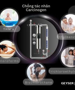 Lọc tổng đầu nguồn Geyser Ecotar 1F2A loại bỏ hiệu quả tác nhân gây ung thư sinh ra bởi quá trình clo hóa nguồn nước máy