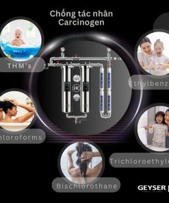 Lọc nước tổng đầu nguồn Geyser 2F4A xử lý hiệu quả clo và các sản phẩm phụ của clo trong quá trình xử lý nguồn nước máy