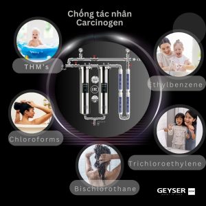 Lọc nước tổng đầu nguồn Geyser 2F4A xử lý hiệu quả clo và các sản phẩm phụ của clo trong quá trình xử lý nguồn nước máy