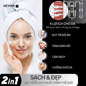 Hệ thống lọc nước tổng đầu nguồn Geyser Ecotar 2F4A có công nghệ chăm sóc da duy nhất trên thế giới