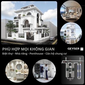 Hệ thống lọc nước tổng đầu nguồn Geyser Ecotar 2F4A phù hợp với biệt thư, penhouse