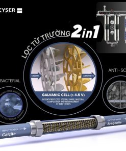 Hệ thống 4 tâng lọc từ trường liên hoàn mang lại hiệu quả chống cặn vượt trội của lọc tổng đầu nguồn Geyser Ecotar 2F4A