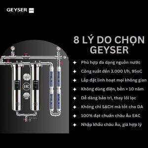 Ưu điểm vượt trội của lọc tổng đầu nguồn Geyser Ecotar 2F4A