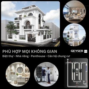 Hệ thống lọc nước tổng đầu nguồn làm mềm nước Geyser Ecotar 2F1A