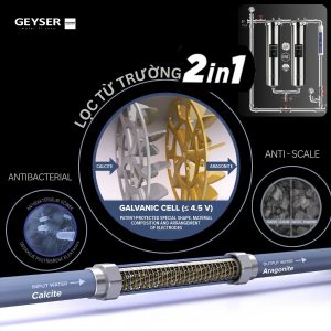Lọc tổng đầu nguồn Geyser Ecotar 2F1A ứng dụng công nghệ lọc từ trường 2 in 1