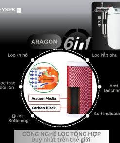 Lọc tổng đầu nguồn Geyser Ecotar 1F20S công nghệ lọc Aragon