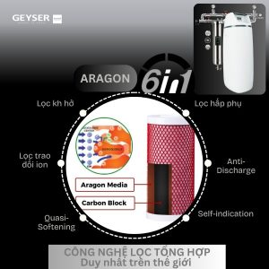 Lọc tổng đầu nguồn Geyser Ecotar 1F20S công nghệ lọc Aragon