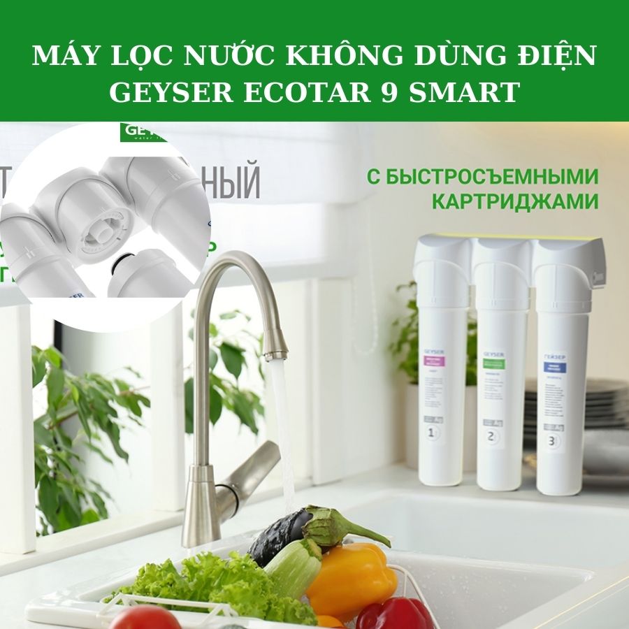 Máy lọc nước không dùng điện Geyser Ecotar 9 Smart