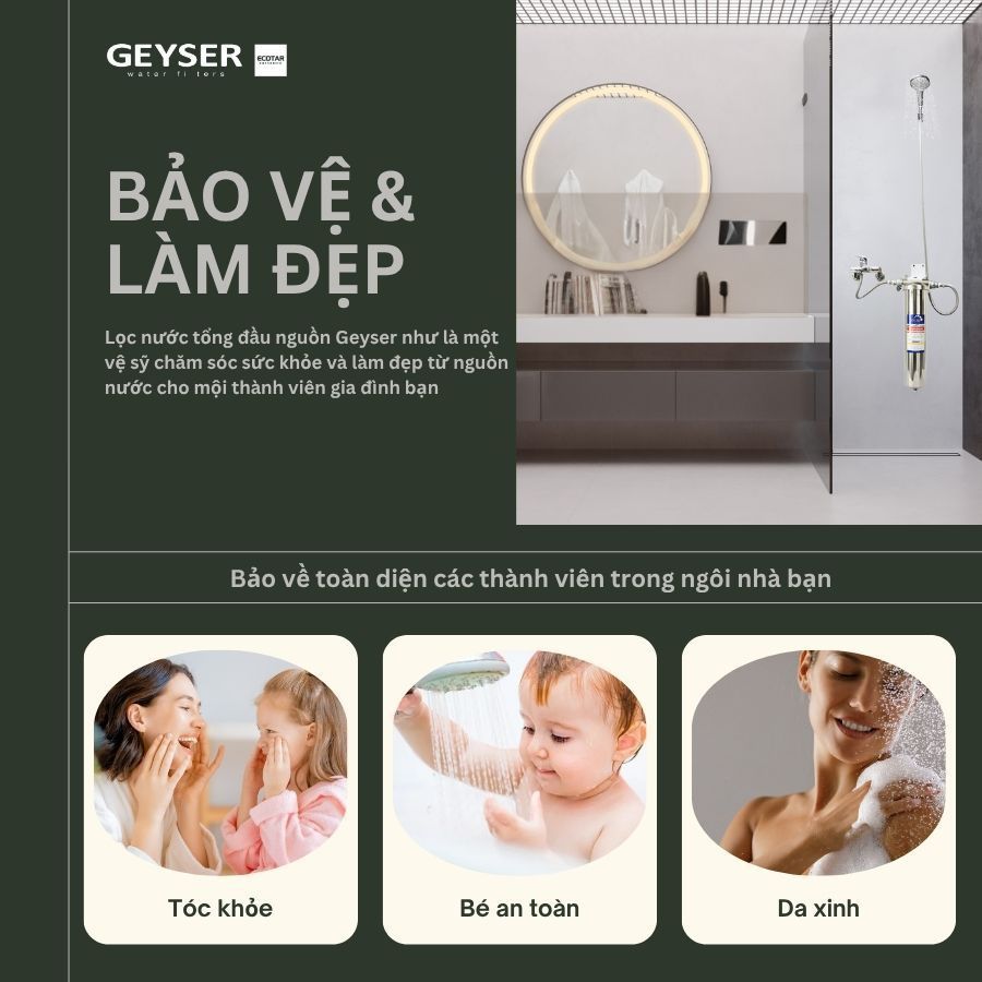 Máy lọc nước đầu nguồn Geyser Ecotar 20BB - Giải pháp toàn diện cho gia đình Việt